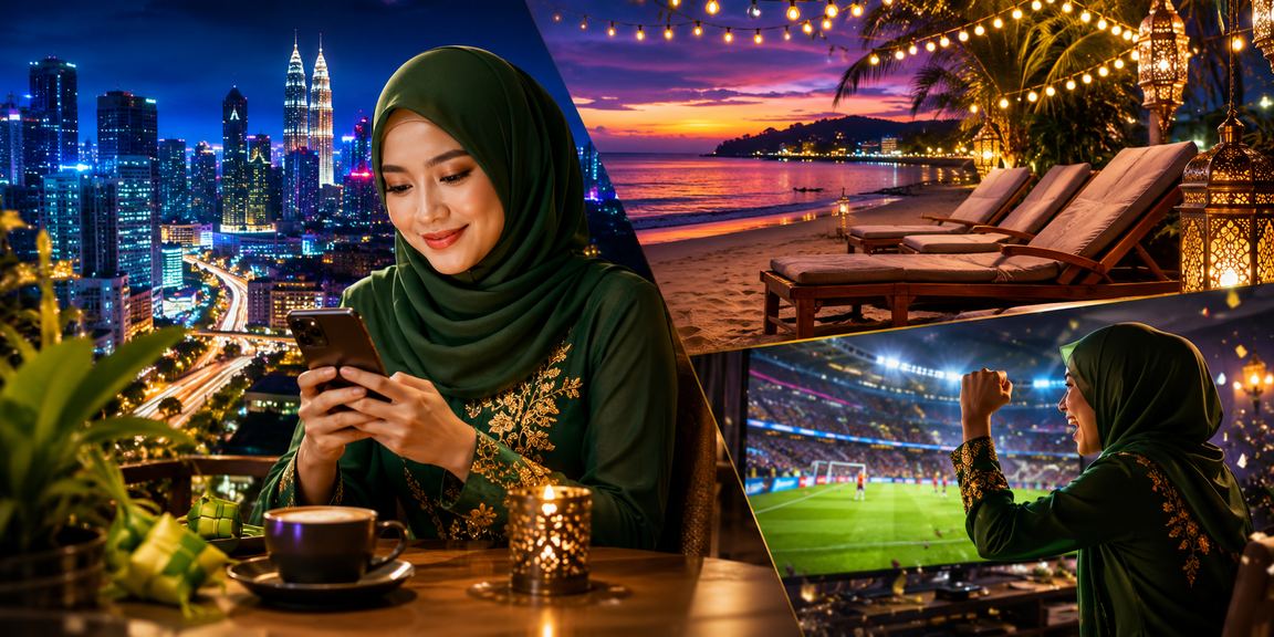 Pengguna bermain kasino mudah alih semasa perayaan Hari Raya di Petaling Jaya 7100